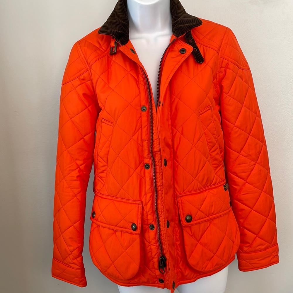 Polo Ralph Lauren Puffer Quilted Jacket Orange Size XS